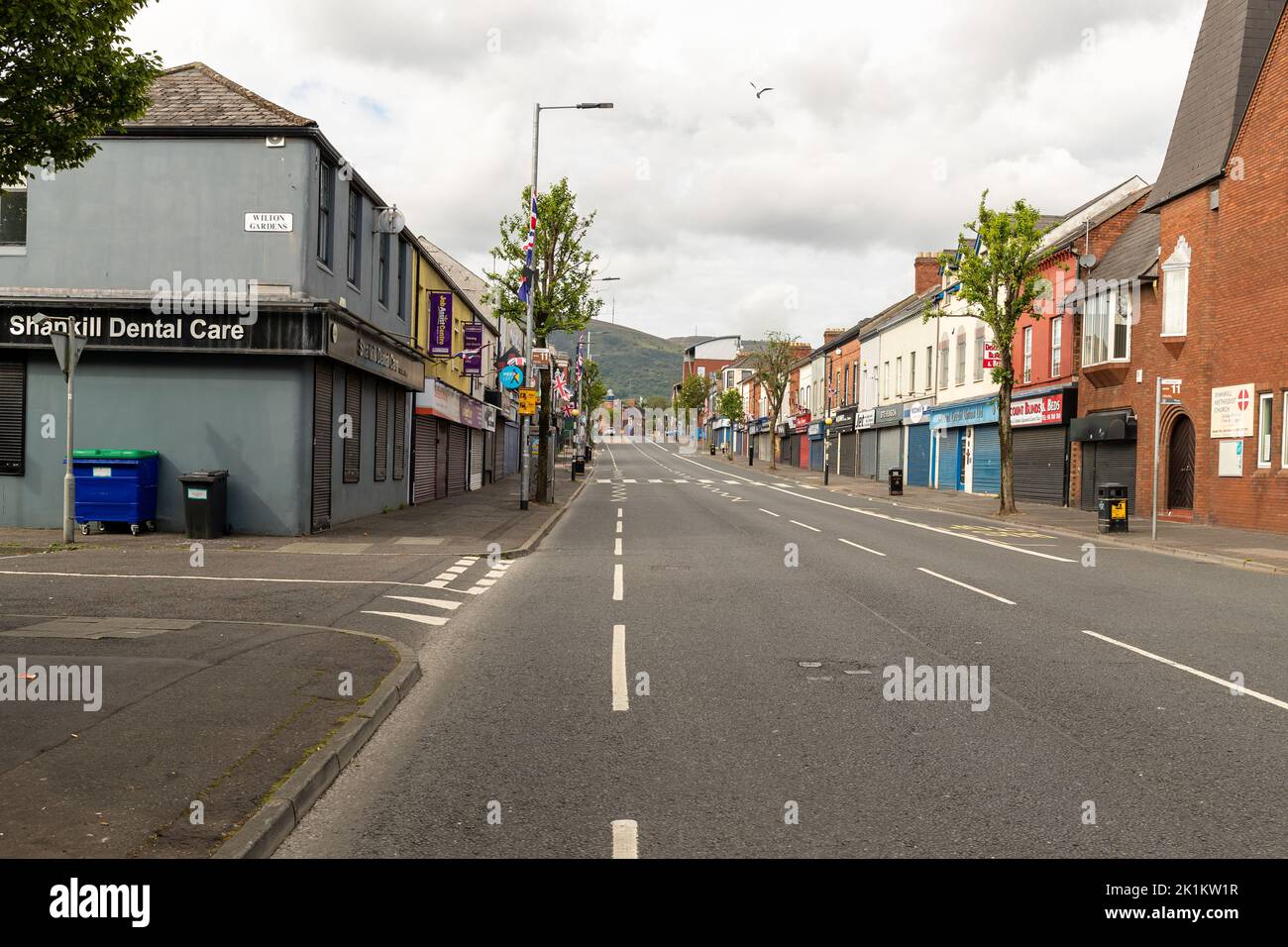 Belfast, UK. 19th Sep, 2022. Floral Tributes are left at a Mural of