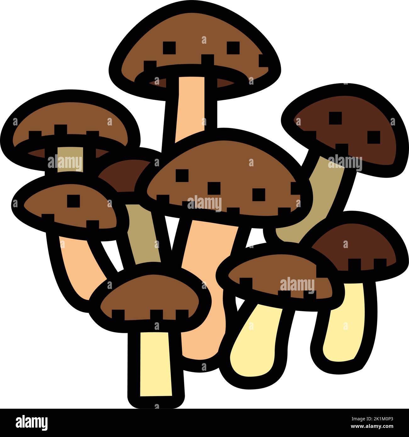 shiitake mushroom color icon vector illustration Stock Vector Image ...