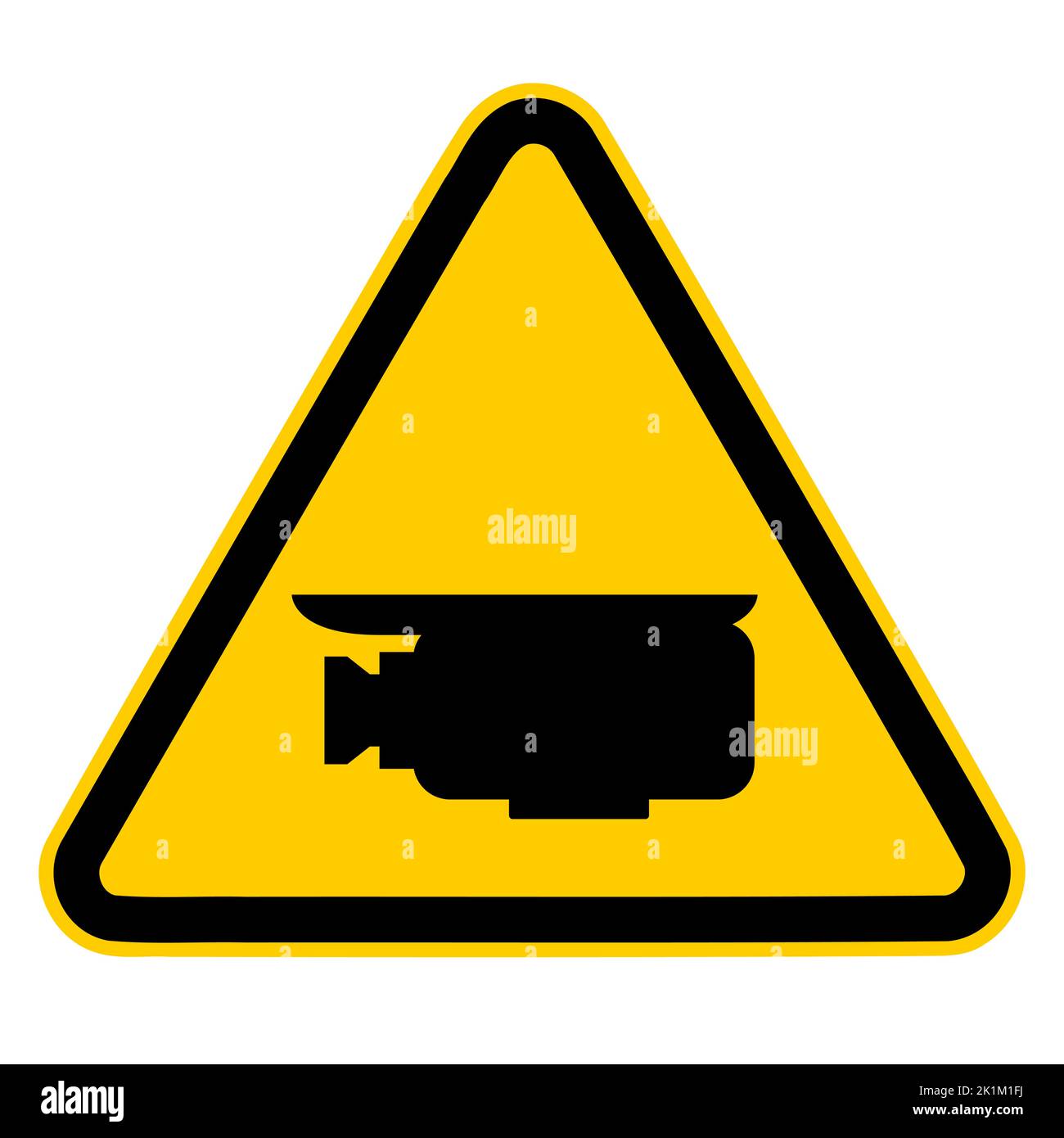 Video surveillance warning sign. Vector sticker design for security camera CCTV warning. Stock Vector
