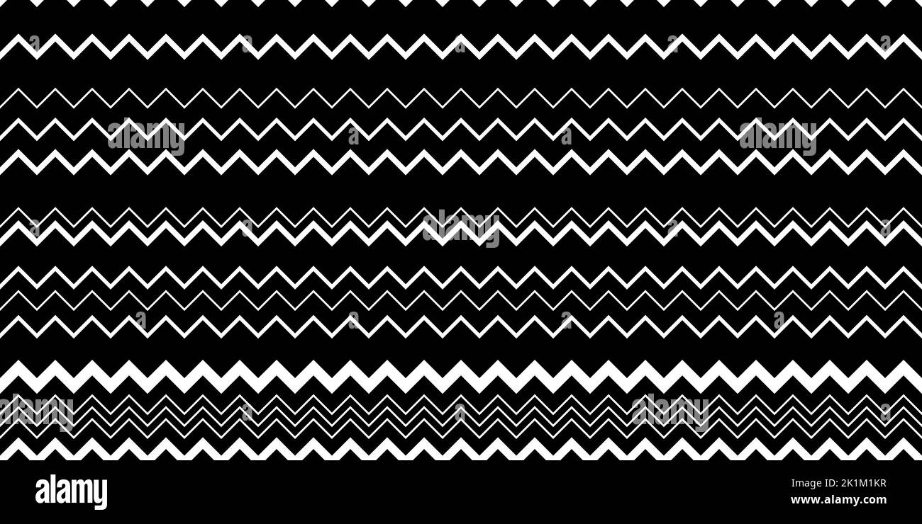 Chevron seamless pattern. Zigzag fashion print. Black and white chevrons vector texture. Stock Vector