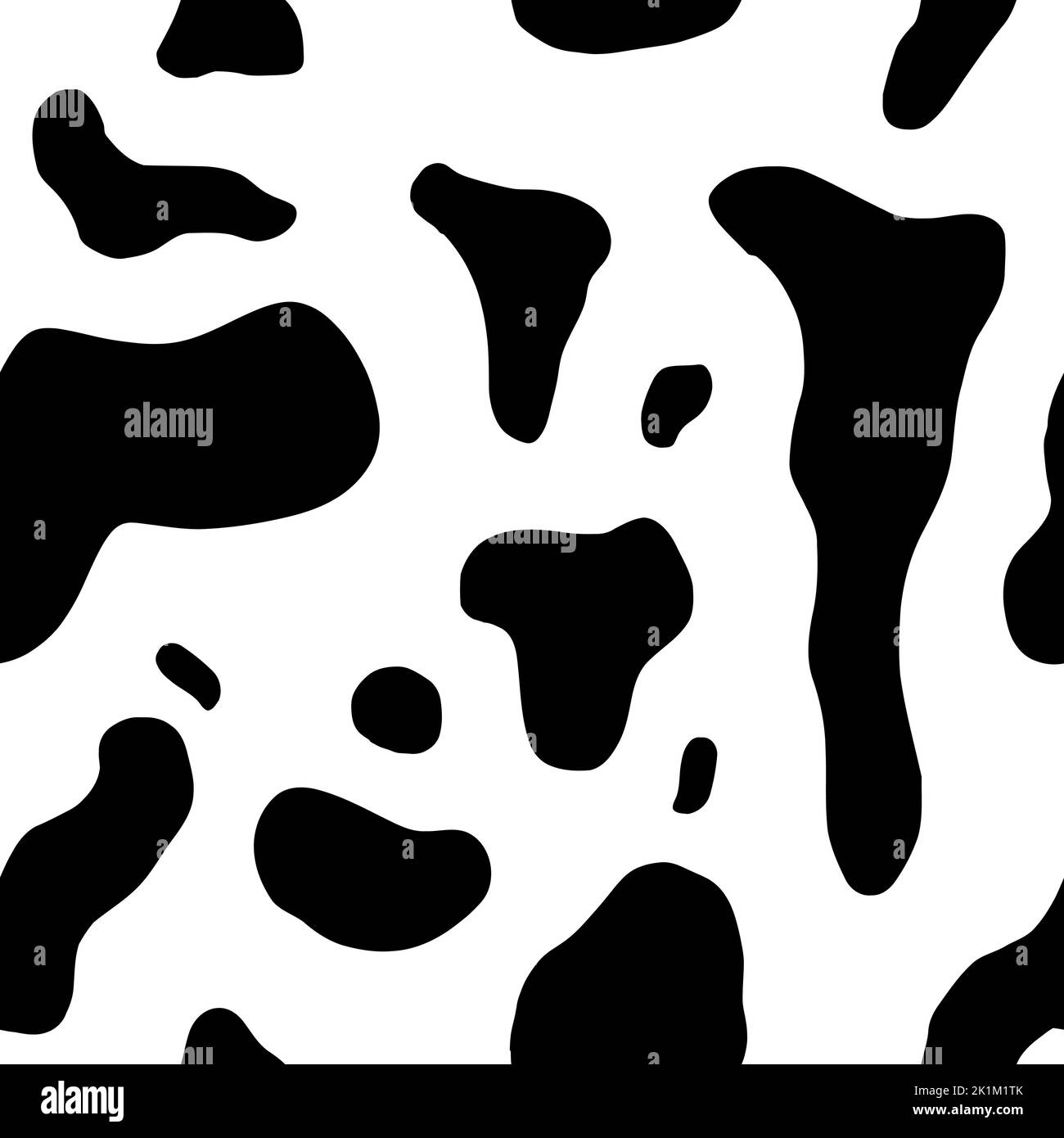 Cow skin seamless pattern. Cow hide texture for fashion design. Stock Vector