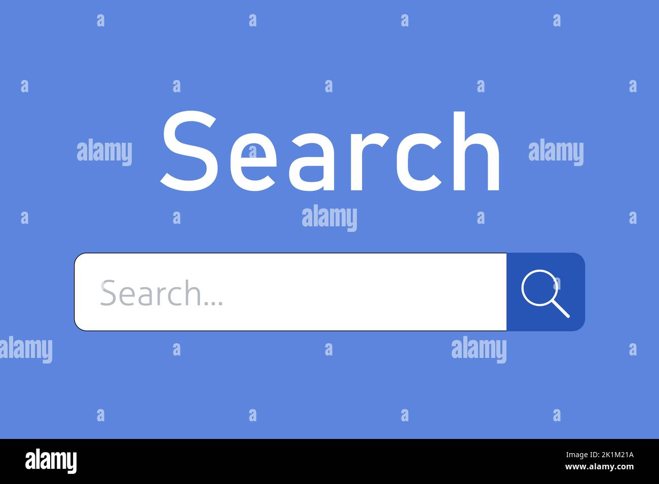 Search website concept. Online search box - blank search field vector. Stock Vector