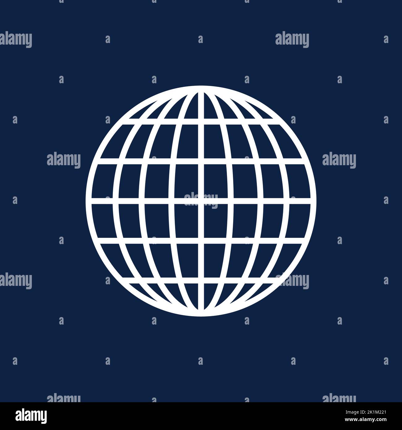 Globe lines icon. Earth symbol simple flat vector. Stock Vector