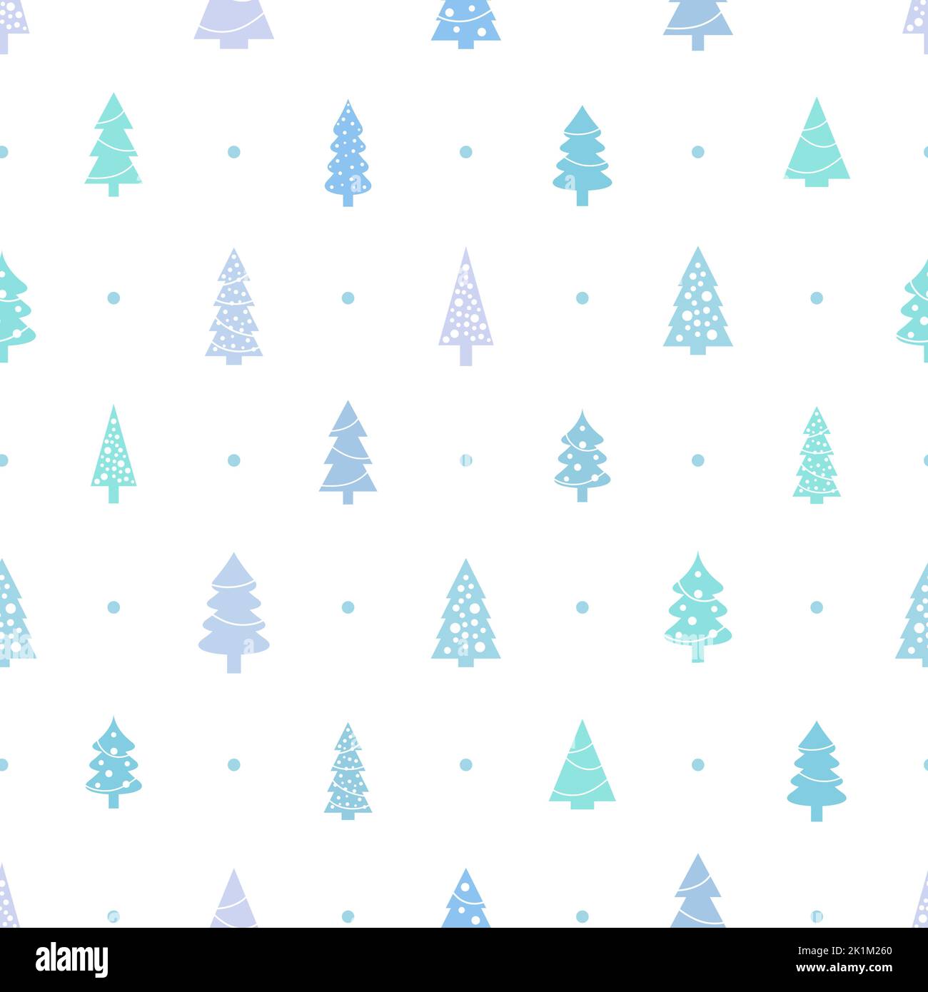 Christmas wrapping paper print design. Christmas tree seamless pattern. Vector background. Stock Vector