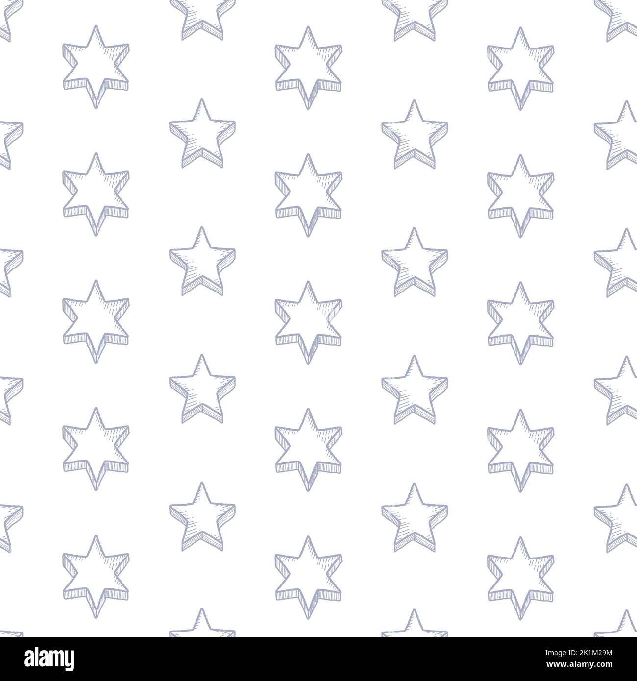 Star texture. Christmas background. Seamless vector - hand drawn stars ...