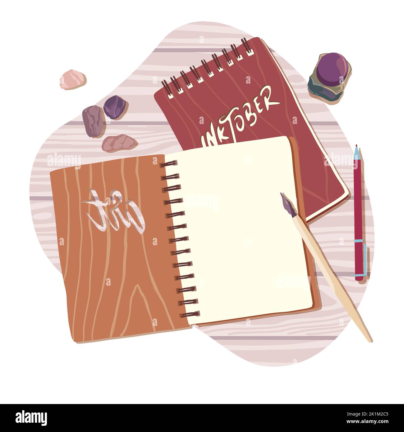 Sketchbook design concept in flat style for printing and decoration