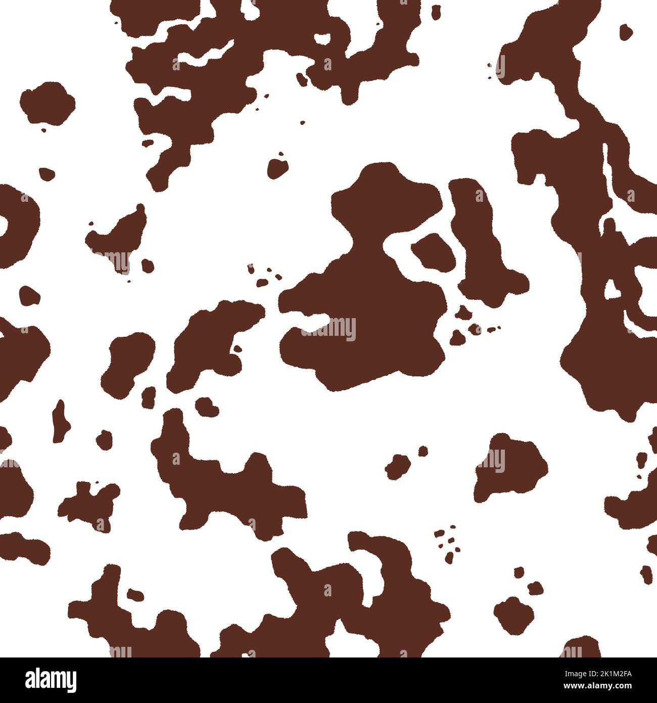 Brown spots cow texture. Cow skin pattern. Animal pattern theme. Stock Vector