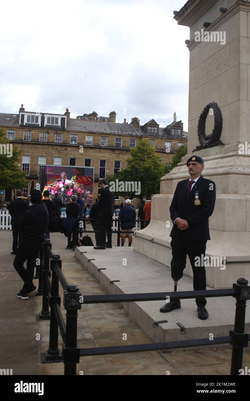 British Public watch live coverage of the state funeral of Her Majesty