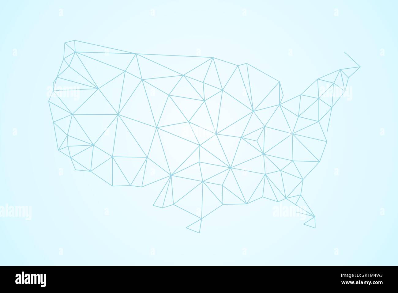 USA connected dots polygonal map - Usa Connected Dots Polygonal Map Vector United States Map Polygon Style 2K1M4W3 