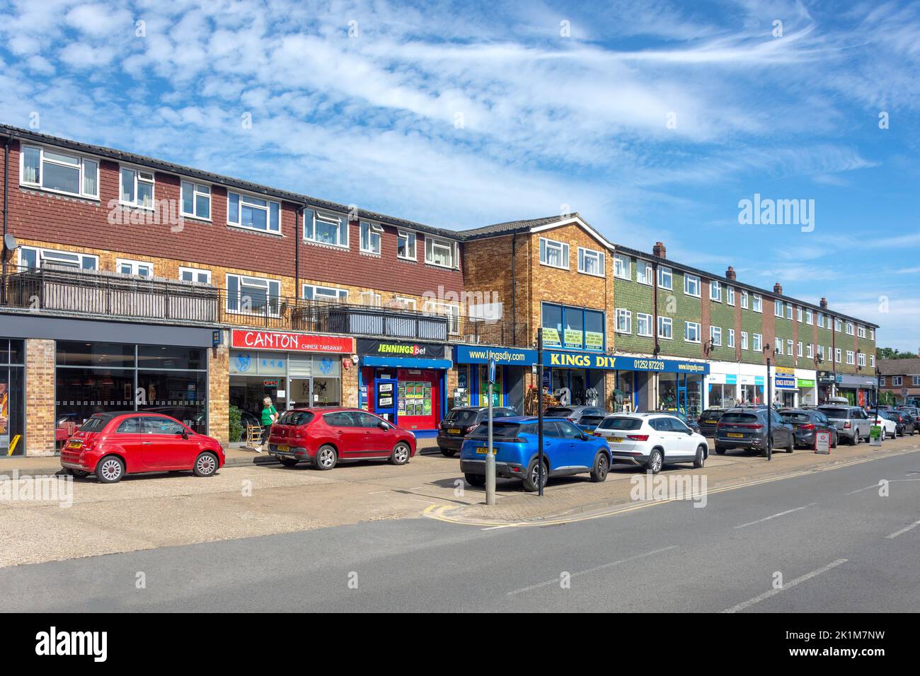 Parade of shops, Yorktown Road, Sandhurst, Berkshire, England, United