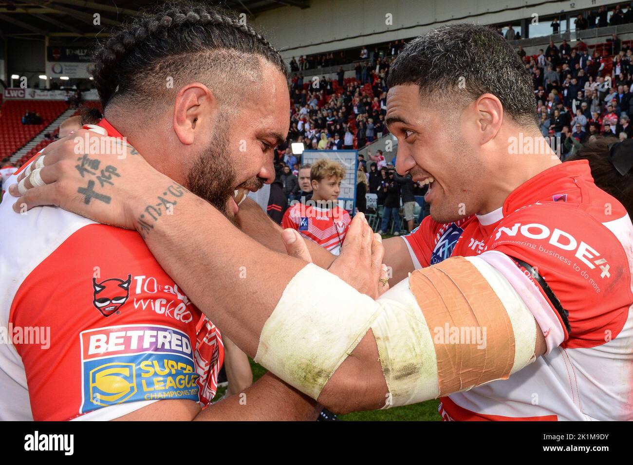 St. Helens, England -17th September 2022 - Konrad Hurrell of St Helens ...