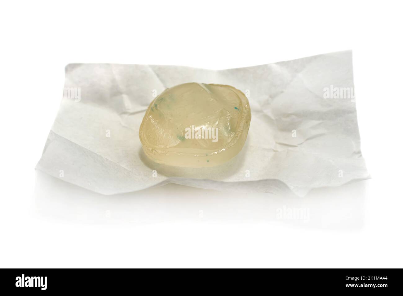 Menthol lozenges for cough and sore throat on a white background. Menthol. Lollipop Stock Photo