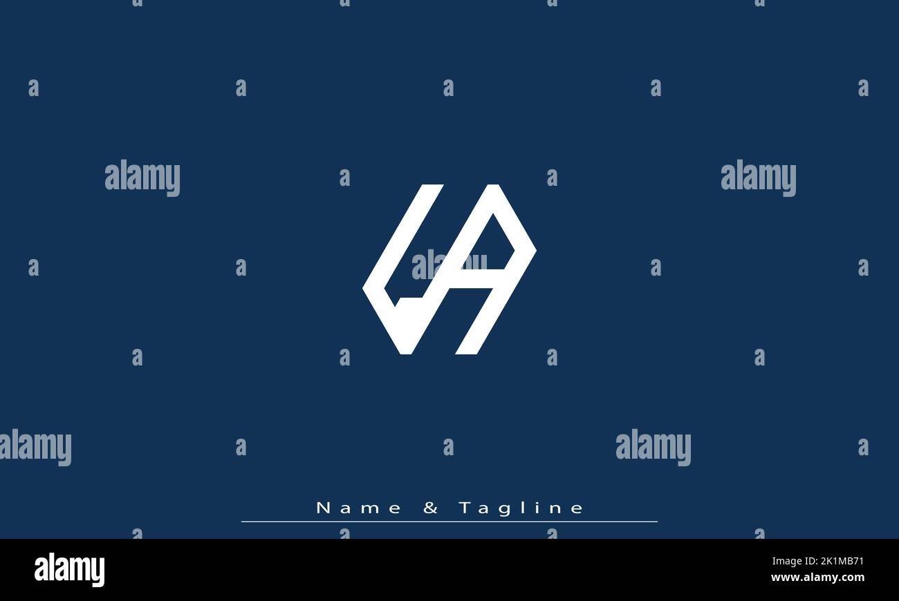 Alphabet letters Initials Monogram logo LA , AL Stock Vector