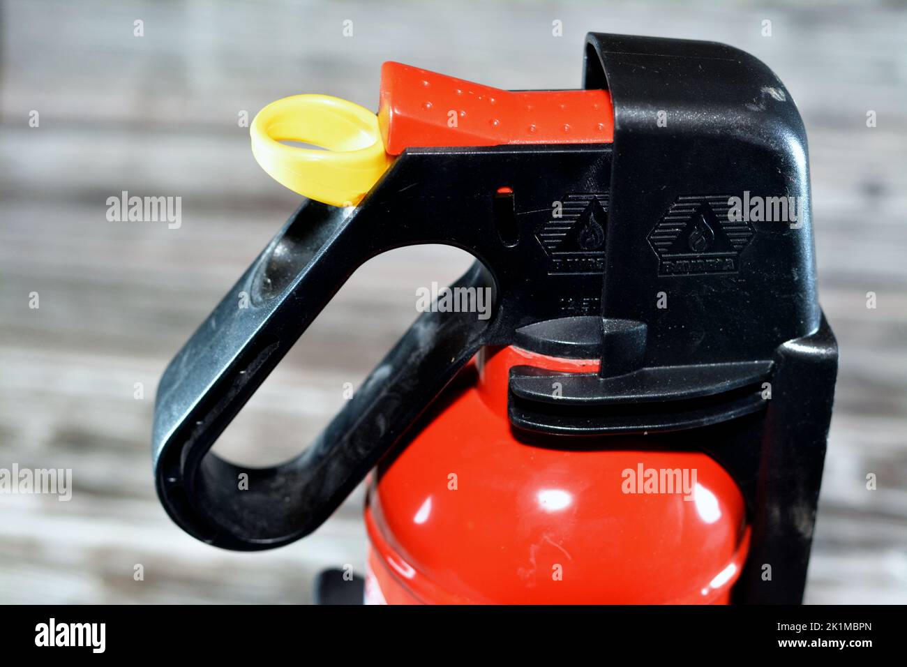 Cairo, Egypt, August 24 2022 Bavaria Tigra Fire Extinguisher 1