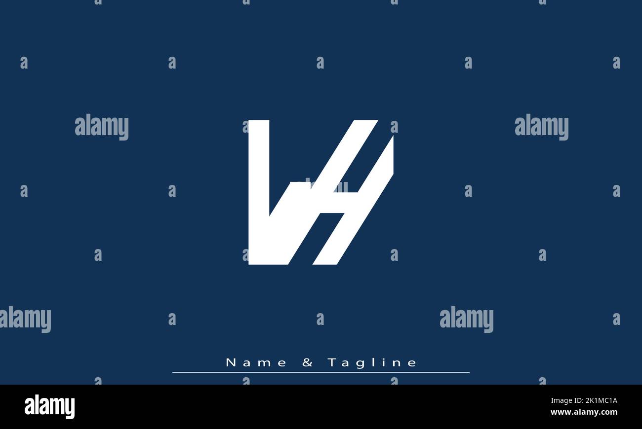 Alphabet letters Initials Monogram logo LH , HL Stock Vector