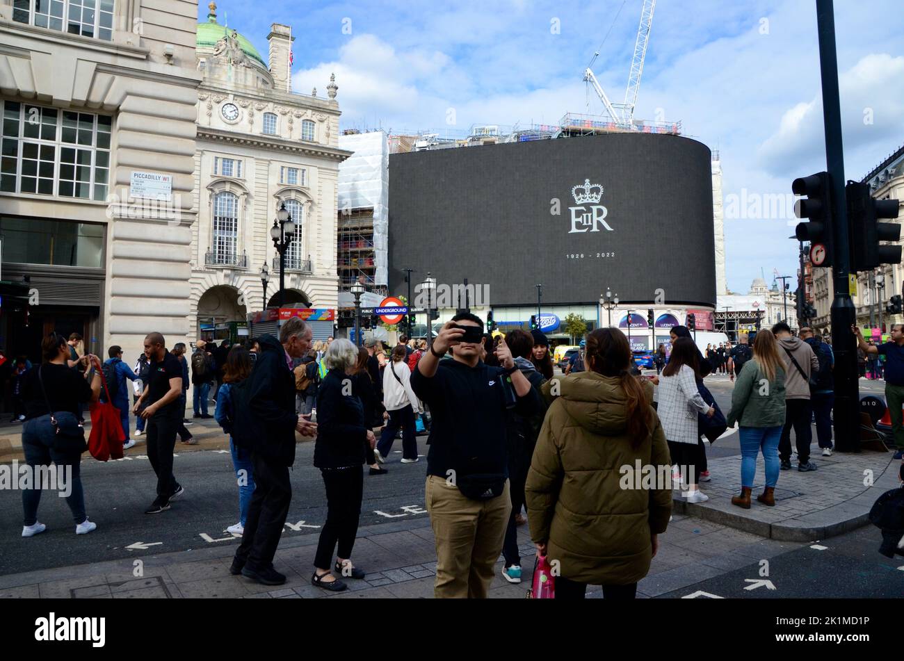 scenes from central london on the occasion of the funeral of Queen Elizabeth 2 19th september 2022 Stock Photo