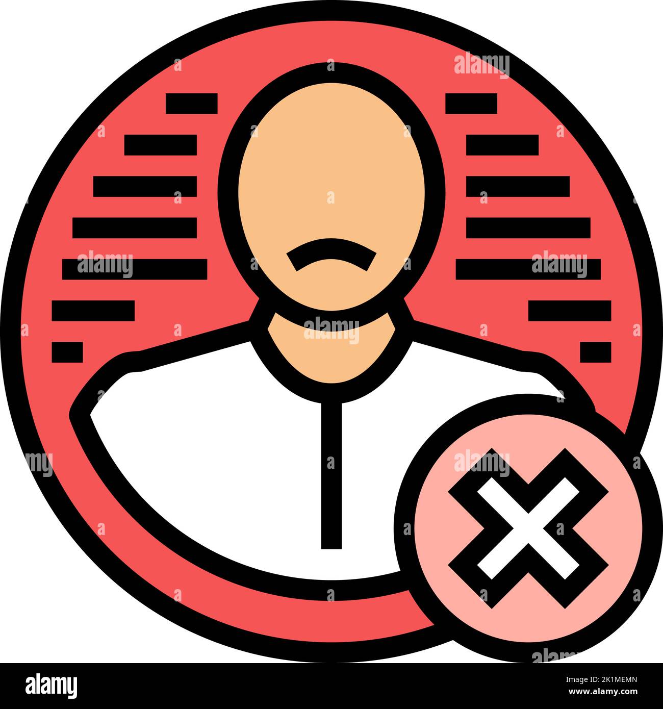 delete account color icon vector illustration Stock Vector Image & Art