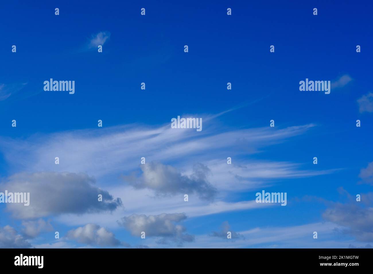 Sky Beautiful blue skies with fluffy white clouds Stock Photo - Alamy