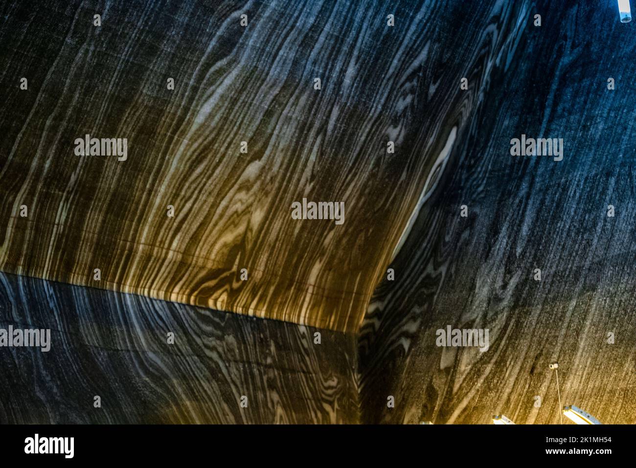 A closeup of a salt mine wall with beautiful textures and patterns ...