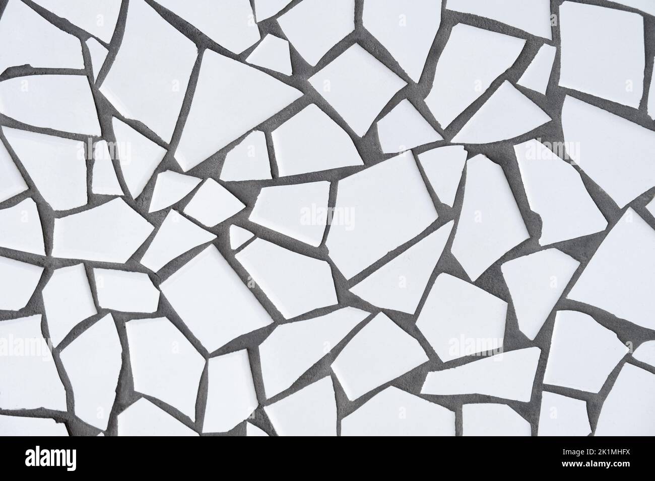 Tiles mosaic, seamless pattern. Piece of White broken ceramic tiles on ...