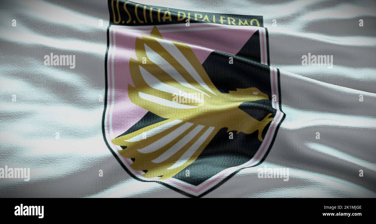 The Emblem of the Football Club `Palermo`. Italy Editorial Stock