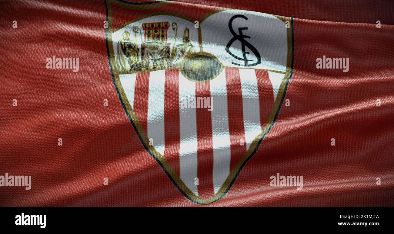 Barcelona, Spain - 17 September 2022: Sevilla FC football club, soccer