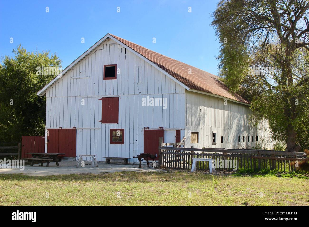 Cow Barn, Wilder Ranch State Park, Santa Cruz, California Stock Photo
