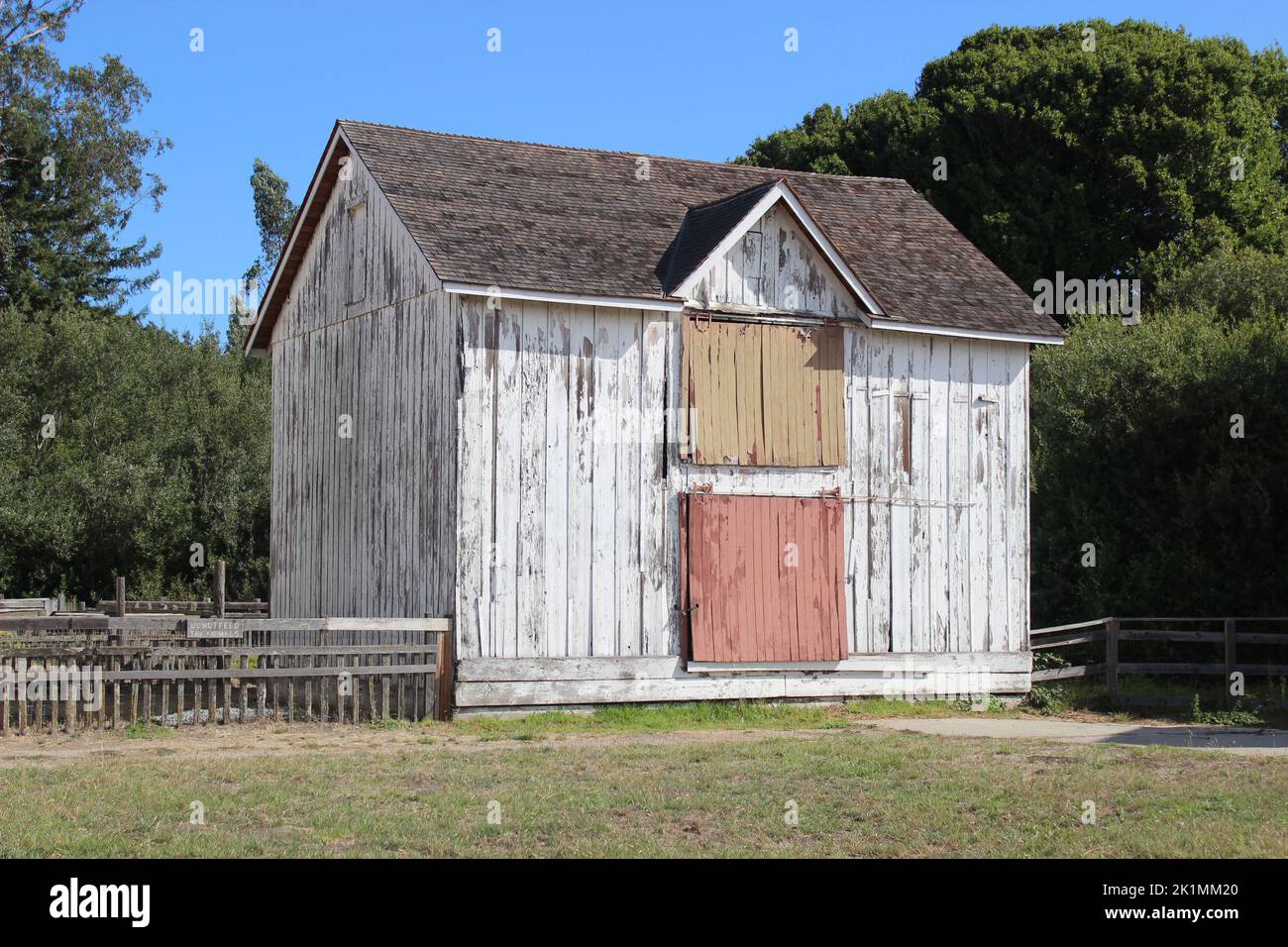 Granary, Wilder Ranch State Park, Santa Cruz, California Stock Photo