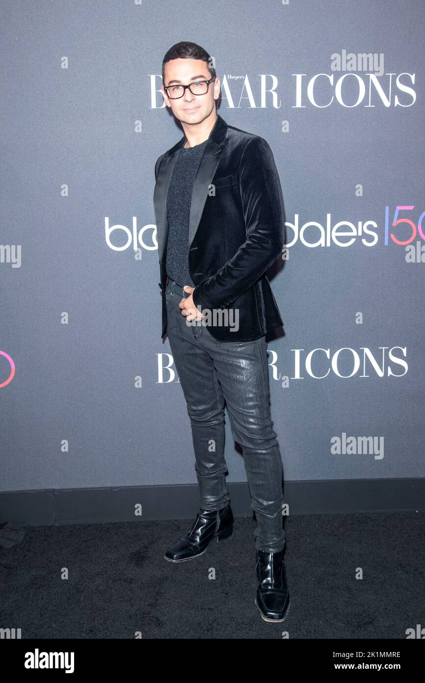 Christian Siriano attends 2022 Harper's Bazaar ICONS & Bloomingdale's 150th Anniversary in New York City. (Photo by Ron Adar / SOPA Images/Sipa USA) Stock Photo