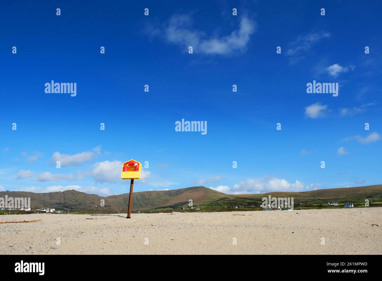 Lifebuoy on Ballydonegan Beach, Allihies, County Cork, Ireland - John Gollop Stock Photo