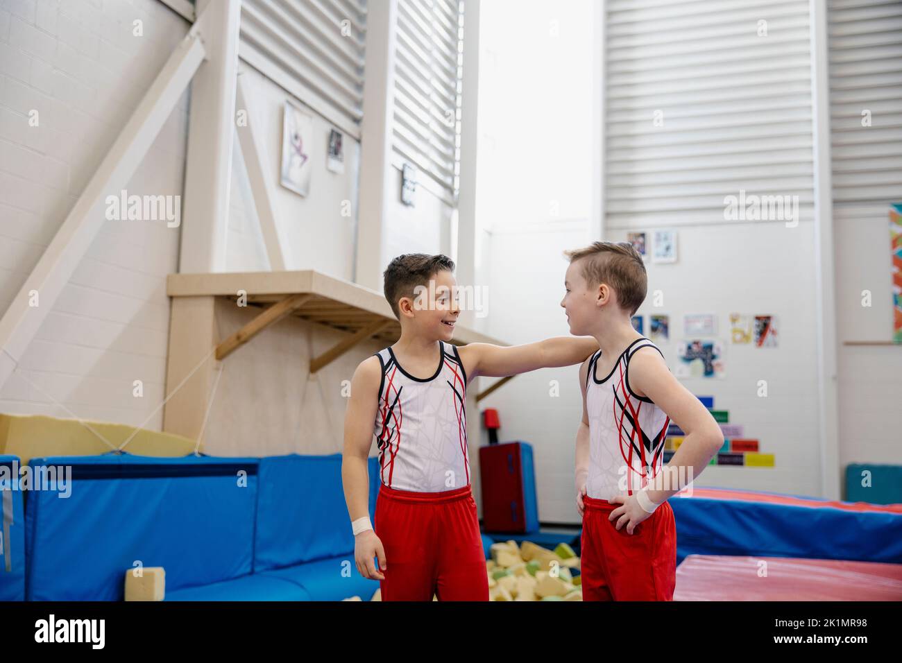 Portrait Of Two Boys In Gym Class Stock Photo Alamy portrait-of-two-boys-in-gym-class-stock-photo-alamy