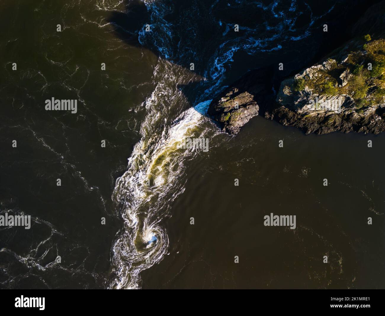 An aerial shot of a boat trail on the sea on a sunny day - great for ...