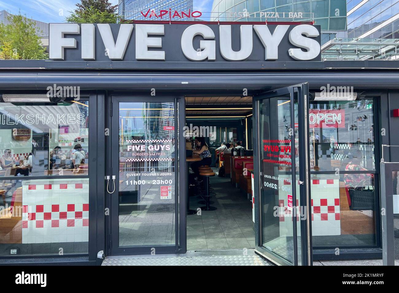 Five Guys The Westfield Les 4 Temps shopping center in the business