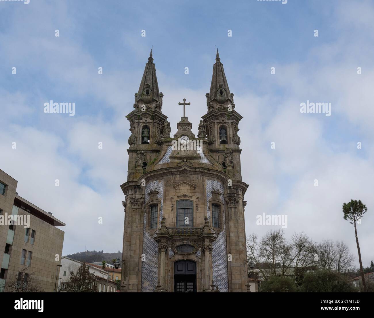 Church of Our Lady of Consolation and Santos Passos - Guimaraes, Portugal Stock Photo