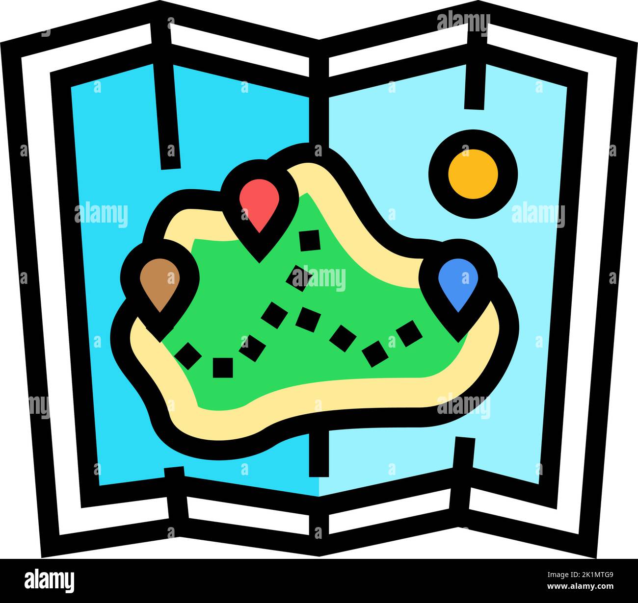 travel summer color icon vector illustration Stock Vector Image & Art ...
