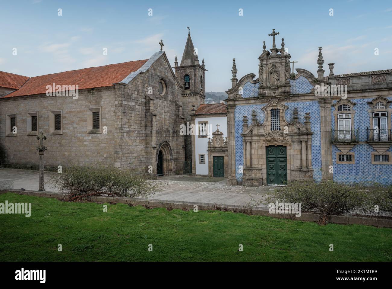 Church of St. Francis at Largo de Sao Francisco - Guimaraes, Portugal Stock Photo