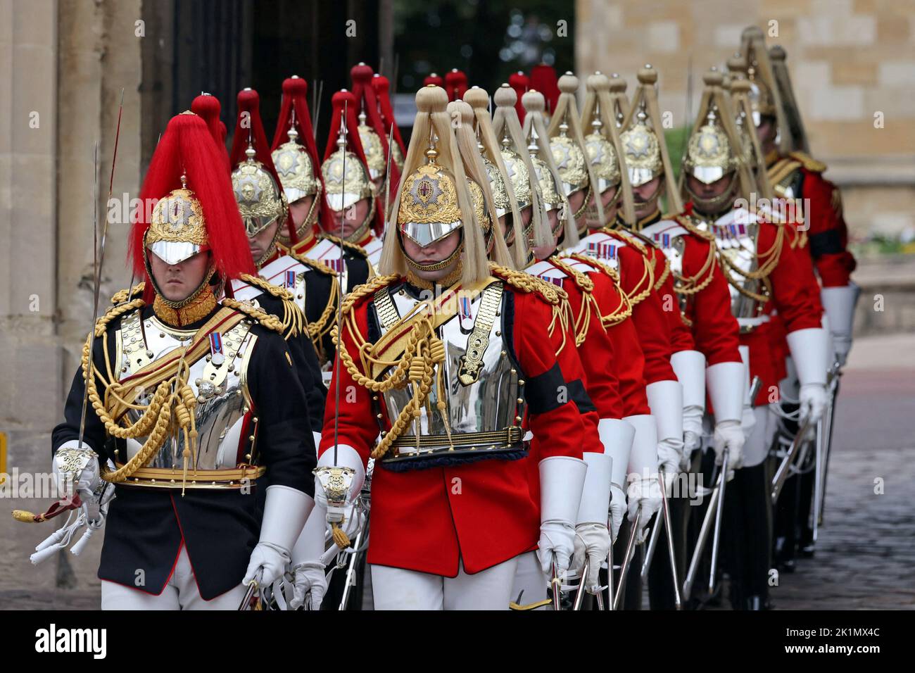 The Household Cavalry Regiment, The Life Guards (on the right) and The