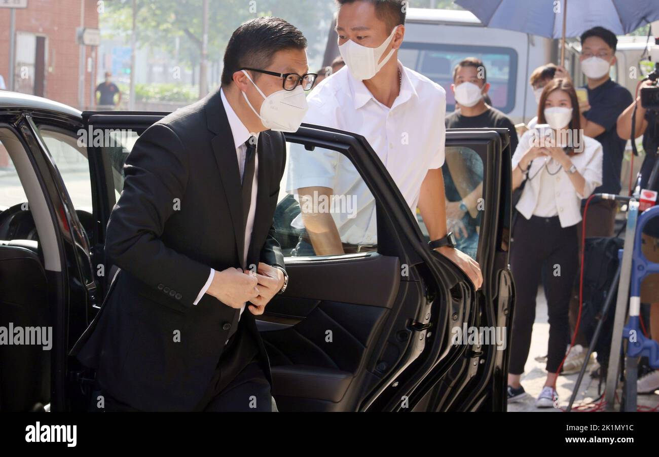 Secretary for Security Chris Tang Pingkeung attends Ambrose Lee Siu