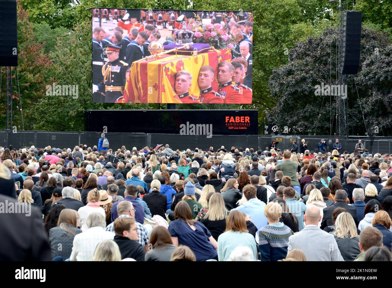 London on the day of the Queen's Funeral 19th September 2022 Giant