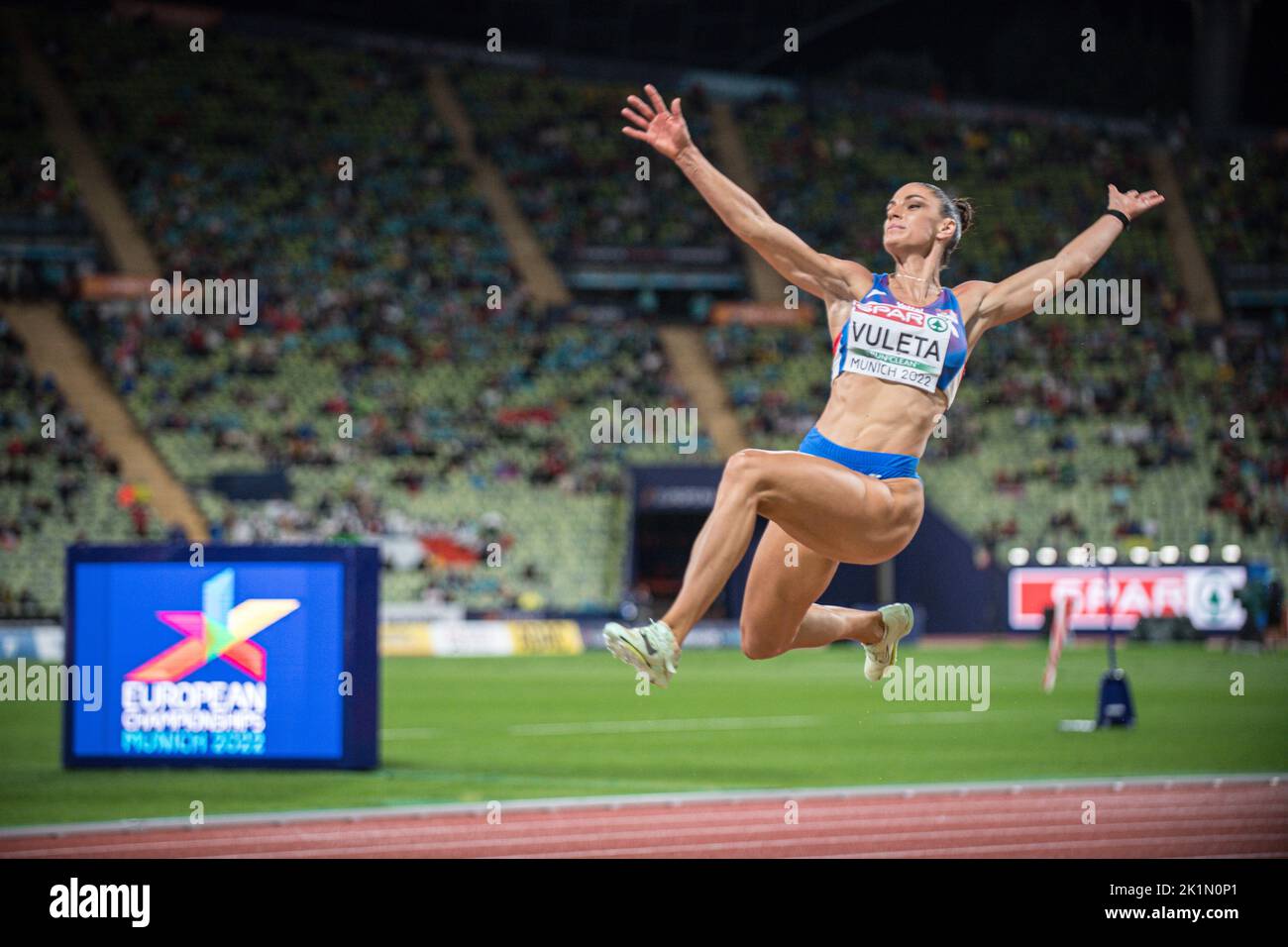 Ivana Spanovic participating in the long jump of the European Athletics