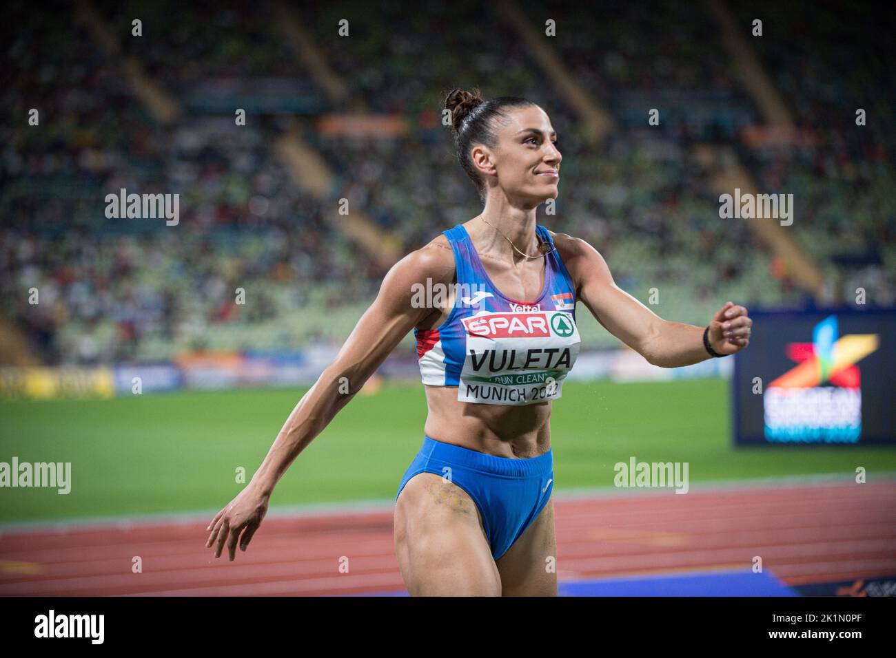 Ivana Spanovic participating in the long jump of the European Athletics