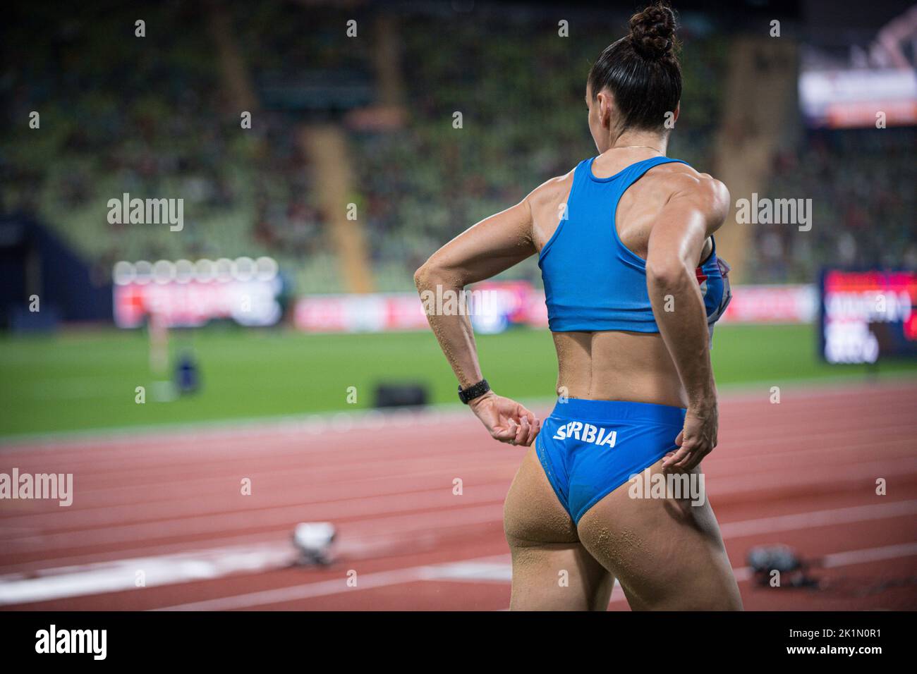 Ivana Spanovic participating in the long jump of the European Athletics