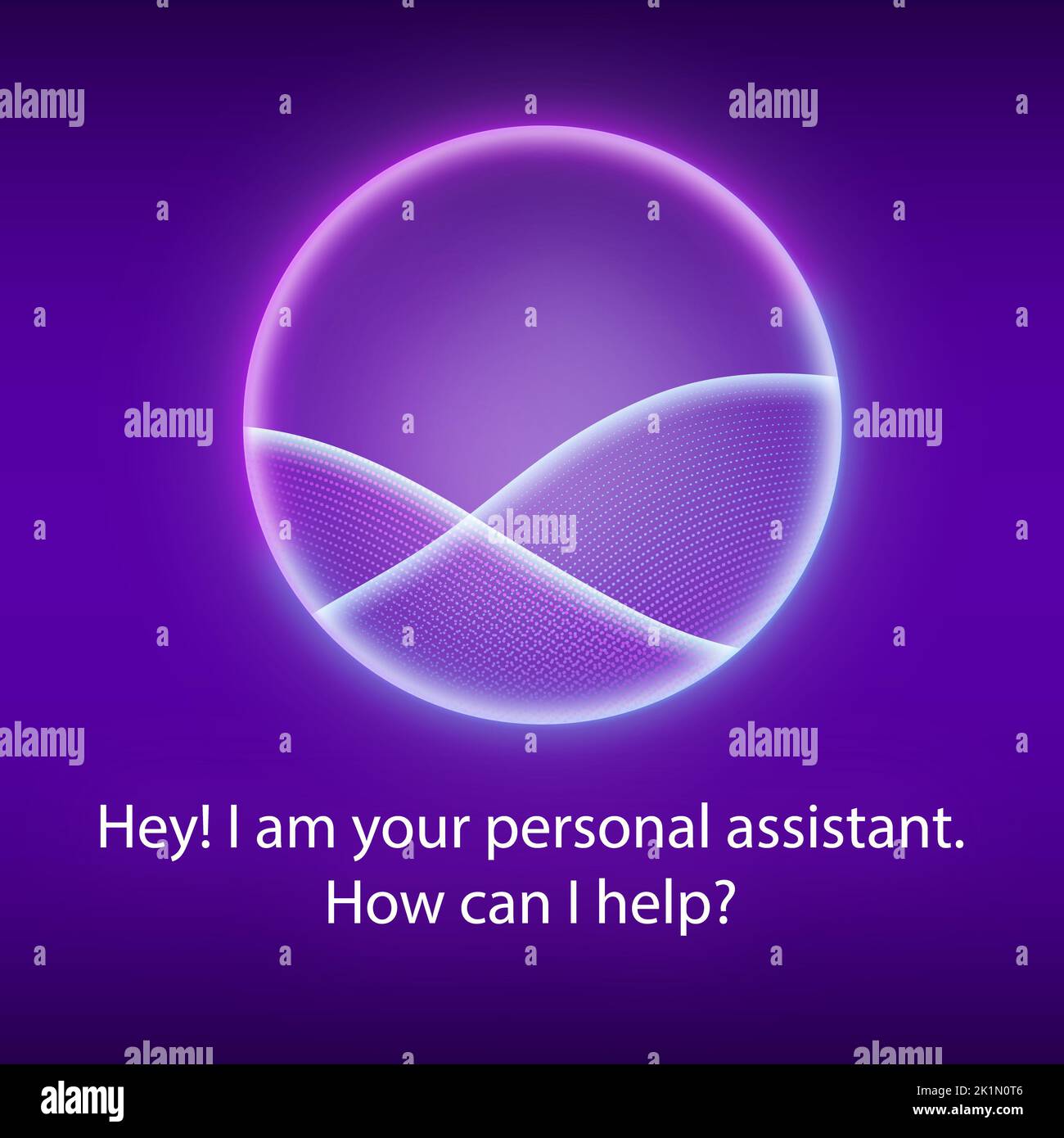 Artificial intelligence concept. Personal assistant. Voice recognition