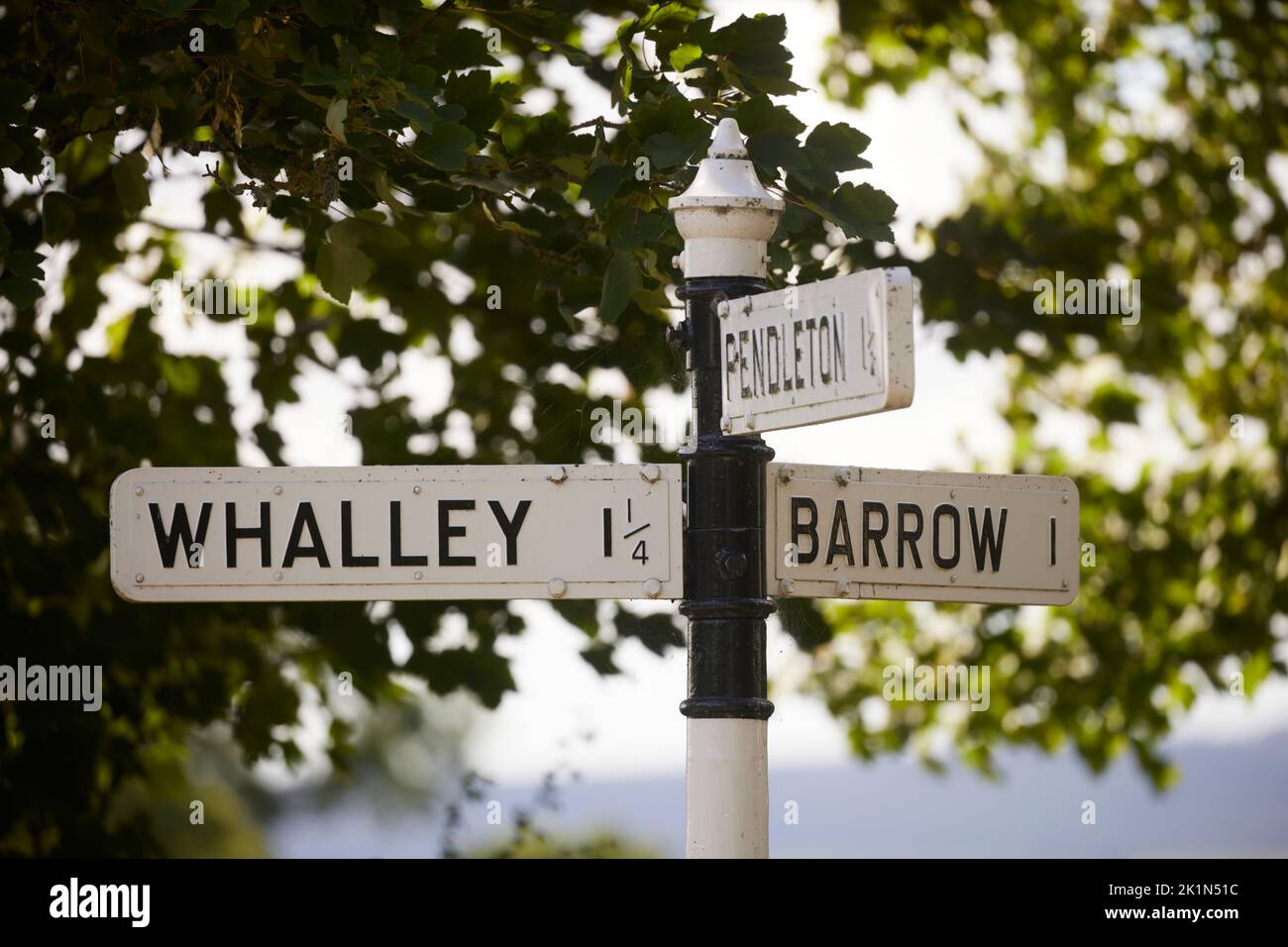 Barrow village in the Ribble Valley district in Lancashire, England, Stock Photo