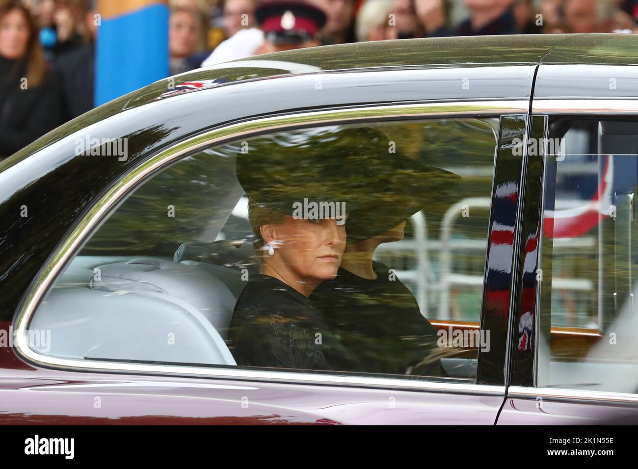 London, UK. 19th Sep, 2022. Meghan and Sophie, the Countess of Wessex, folllow the courtege of the funeral of Queen Elizabeth II. Credit: Uwe Deffner/Alamy Live News Stock Photo