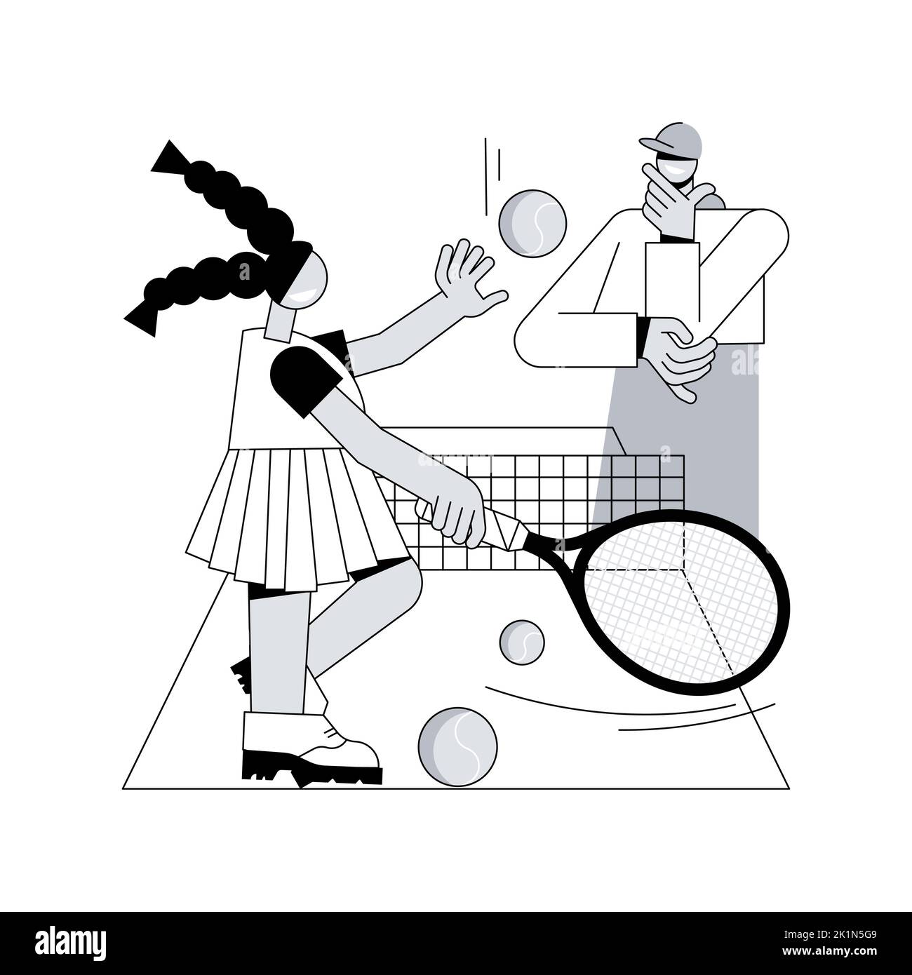 Tennis camp abstract concept vector illustration. Summer sport camp ...