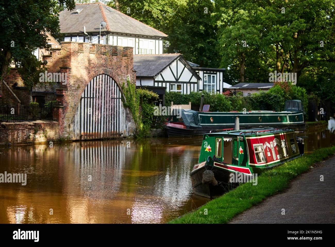 Bridgewater canal in Worsley, Gtr Manchester Stock Photo