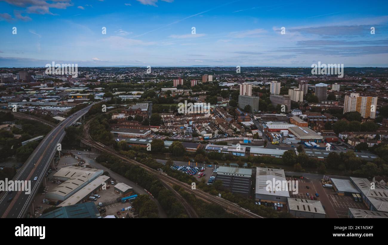 Aerial drone view clifton town hi-res stock photography and images - Alamy