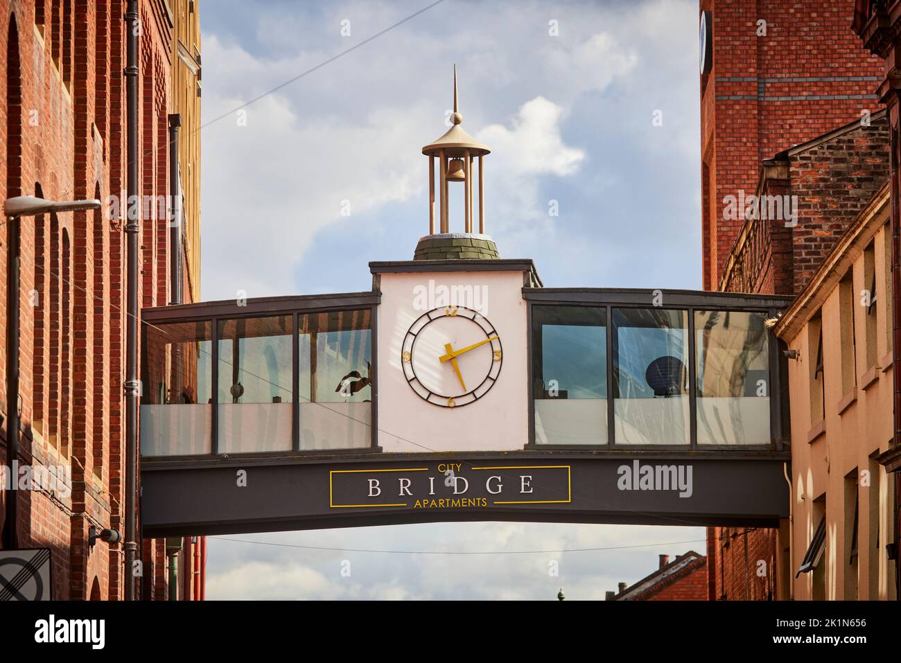 Preston town centre Bridge apartments Stock Photo