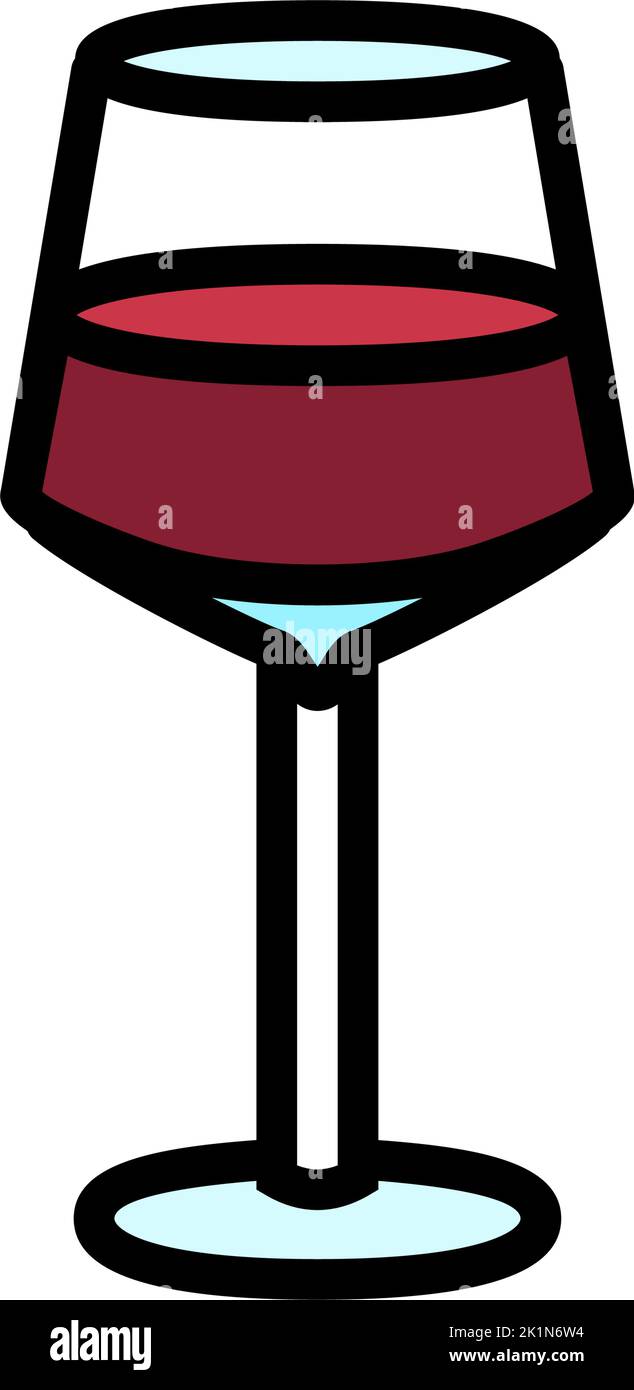 winery wine glass color icon vector illustration Stock Vector Image ...